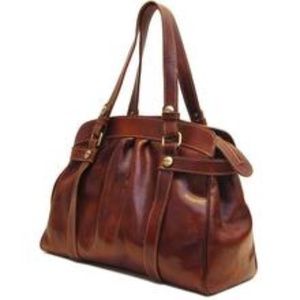 NWT - FLOTO Milano Leather Shoulder Bag - Brown